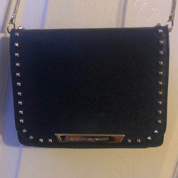 Rebecca Minkoff Handbags - Rebecca Minkoff mini black gold chain crossbody